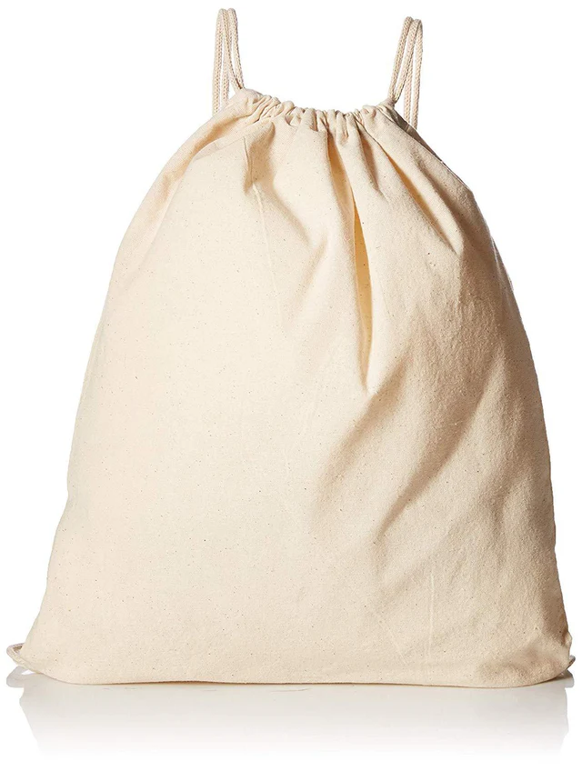 Bolsa de cordão de lona de algodão orgânico